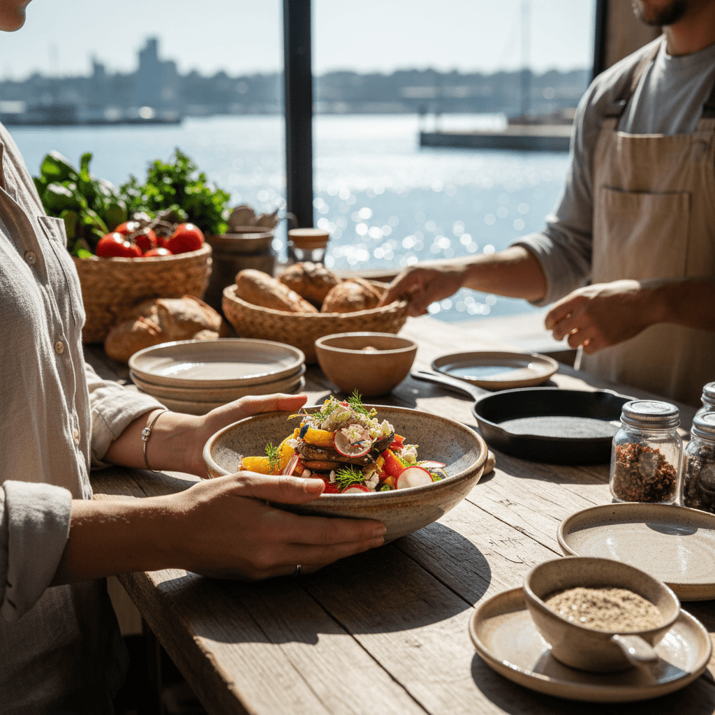 Customer choosing ingredients